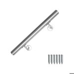 Main courante inox rampe descalier rond intrieur & extrieur  42 mm support mural argent 50cm