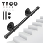 Main courante50cm main courante pour escalier noirrampe descalierrampe escalier de barre de garde de ...