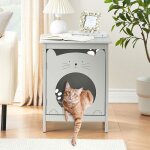 Maison de chat - armoire  litire pour chat table de chevet - table de nuitgris 475  508  605 cmen ...
