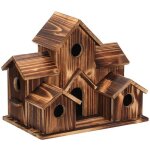 Maison doiseau en bois suspendue pour lextrieur 6 trous en bois maison doiseau dcorations de cour darrire ...