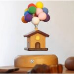 Maison flottante en lvitation magntique ? montgolfire lumineuse en bois ? dcoration apaisante et ...