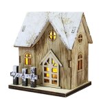 Maison lumineuse en bois de noël - gigicial - cabane lumineuse - bois de chêne - led - 8x7x95 cm Maison lumineuse en bois de noël - gigicial - cabane lumineuse - bois de chêne - led - 8x7x95 cm