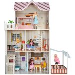 Maison de poup�e - duoku - maison de jeu moderne - 7 pi�ces - rose - � monter soi - m�me