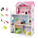 Maison de poupée enfant - dreamade - 3étages - maison de rêve à 5 pièces simulées - 10 accessoires cadeau ... Maison de poupée enfant - dreamade - 3étages - maison de rêve à 5 pièces simulées - 10 accessoires cadeau ...