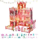 Maison de poup�e pour filles pimpimsky maison de r�ve avec poup�e et lumi�re jouet fille cadeau 5 - 12 ...