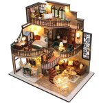 Maison de poupée miniature avec meubles idée de kit de maison de poupée en bois à led Maison de poupée miniature avec meubles idée de kit de maison de poupée en bois à led
