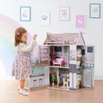 Olivias little world - dreamland 3 side open farmhouse doll house - muti - color