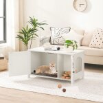 Hoobro niche pour chat armoire pour chat maison de toilettes avec doubles portes avec interne planche ...