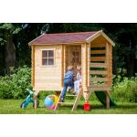 Maisonnette en bois avec toboggan - timbela - m501c - 82x146xh205cm - 1. 1m2 - extérieur enfant Maisonnette en bois avec toboggan - timbela - m501c - 82x146xh205cm - 1. 1m2 - extérieur enfant