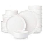 Malacasa 24 pices de vaisselle en porcelaine service de table ensembles dassiettes et de bols pour 8 ...