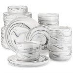 Malacasa 36 pices de vaisselle en porcelaine service de table ensembles dassiettes et de bols pour 12 ...