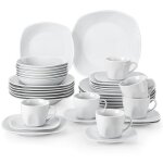 Malacasa elisa service de table en porcelaine 36 pièces assiettes bols tasses et soucoupes pour 6 personnes ... Malacasa elisa service de table en porcelaine 36 pièces assiettes bols tasses et soucoupes pour 6 personnes ...