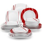 Malacasa felisa 24 pièces service de table en porcelaine ensemble dassiettes et de bols pour 6 personnes ... Malacasa felisa 24 pièces service de table en porcelaine ensemble dassiettes et de bols pour 6 personnes ...