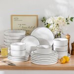 Malacasa leah 48 pices service complet de table bordure semi - debout  pattes hautes avec bord en mtal ...