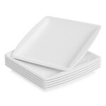 Malacasa série blance 6pcs assiettes à dessert porcelaine assiettes à gâteau plats Malacasa série blance 6pcs assiettes à dessert porcelaine assiettes à gâteau plats