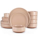 Malacasa tara 18 pices service de table en porcelaine ensemble dassiettes et de bols pour 6 personnes ...