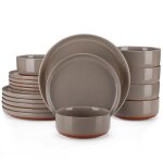 Malacasa tara 18 pices service de table en porcelaine ensemble dassiettes et de bols pour 6 personnes ...