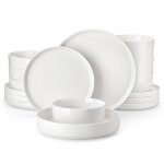 Malacasa vaiselle leah 16 pices assiettes service complet bordure semi - debout  pattes hautes 4 personnes ...