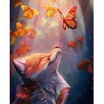 Peinture diamant 5d - aapxi - kit renard - 30x40 cm - diy - pour enfants et adultes