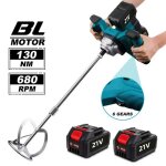 Malaxeur bton lectrique sans fil 1700w brushless 6 vitesses avec poigne ergonomique et tige m14 compatible ...