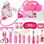 Malette docteur enfant rose jouet medecin outils avec st�thoscopejeu dimitation cadeau pour fille et ...