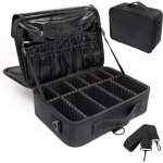 Malette maquillage trousse cosmetique / voyage professionnel valise rangement femme compartiment 37x27x13cm ...