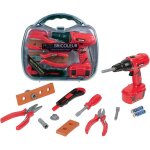 Mallette de bricolage - wdk partner - 14 accessoires - pour enfants - couleur rouge