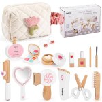 Mallette de coiffure jouet mallette de maquillage 16 pi�ces pour filles maquillage en bois jouet maquillage ...
