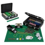 Mallette de poker portable - dreamade - en aluminium - mlangeur automatique - 6 jeux de cartes et 600 ...