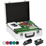 Mallette de poker - sportnow - complet 500 jetons bo�tier en abs cartes � jouer d�s dealer tapis cl�s ...