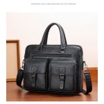 Mallette daffaires sac en cuir fendu haute qualité hommes sacs de bureau ordinateur portable a4 Mallette daffaires sac en cuir fendu haute qualité hommes sacs de bureau ordinateur portable a4