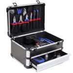 Mallette de transport en aluminium type tiroir organisateur bo�te � outils multifonctionnelle en m�tal ...