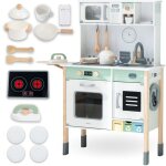 Cuisine enfant mamabrum montessori interactive 85x 31x 97. 5 cm? hauteur r�glable - accessoires - plaque ...