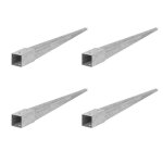 Manchon de sol � enfoncer 4 pi�ces support de poteau 60x60 l 750mm ancrage pour poteaux bois galvanis� ...