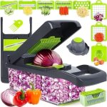 Mandoline cuisine 15 en 1 multifonction coupe lgume avec 8 lame en acier inoxydable sparateur filtre ...