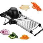 Mandoline de cuisine - multifonctions - lames r�glables - acier inoxydable