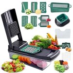 Mandoline de cuisine professionnelle - coupe - lgumes multifonctions 12 en 1 - protge - doigts - nettoyage ...