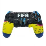 Manette de jeu bluetooth sans fil pour ps4 doubleshock 4. 0 v2 - v - reel - fifa bleu