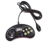 Manette de jeu pour console sega megadrive avec 8 boutons et fonctions turbo / slow Manette de jeu pour console sega megadrive avec 8 boutons et fonctions turbo / slow