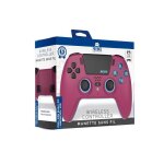 Manette de jeu - trade invaders - ps5 led - cherry red - 1000 mah - joysticks � effet hall