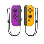 Manette joy - con sans fil bluetooth pour nintendo switch - vibration gyroscope - avec dragonnes - violet ...