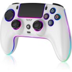 Manette sans fil ps5 / pc - joysticks effet hall anti - d�rive rgb 7 couleurs vibration turbo batterie ...