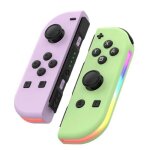 Manette switch sans fil bluetooth - compatible console switch / lite / oled - manette de jeu violet vert ...