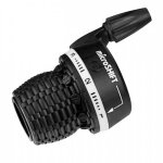 Manette tournante - microshift - ms25 - 3 plateaux - compatible shimano - noir