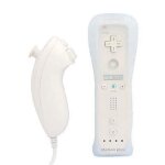 Manette wiimote pour wii + nunchuck + housse blanc