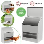 Mangeoire automatique - cecaylie - 15kg - fixation murale - anti - nuisibles