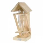 Mangeoire bouteille de vin - l 18. 5 x h 415 cm - bois de pin verre Mangeoire bouteille de vin - l 18. 5 x h 415 cm - bois de pin verre