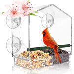 Mangeoire � oiseaux pour fen�tre avec mangeoire amovible pour arri�re - cour et ext�rieur grande mangeoire ...