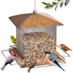 Mangeoire  oiseaux en mtal robuste -  suspendre  lextrieur - grande capacit de 16 kg - mangeoire ...