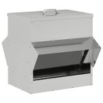 Mangeoire pour poules en acier galvanis� - vidaxl - capacit� 20 kg - 405x45x41 cm - argent - r�sistant ...